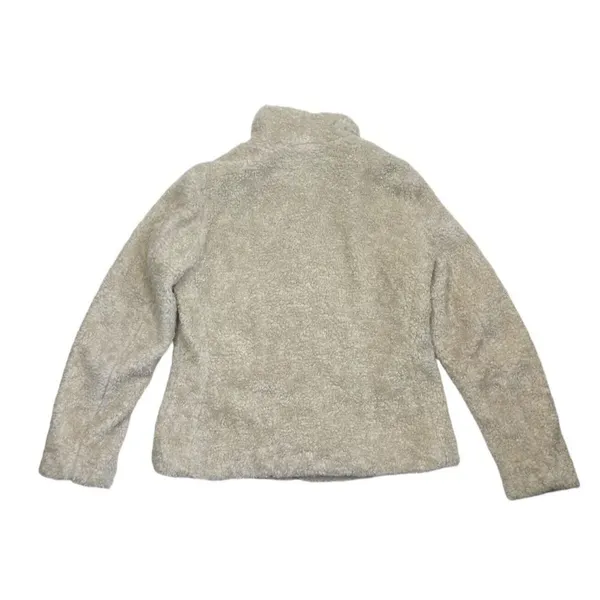 *PENDLETON Jacket Womens Medium Sherpa Fleece Full Zip Plaid Lining Fuzzy Coat - Image 4