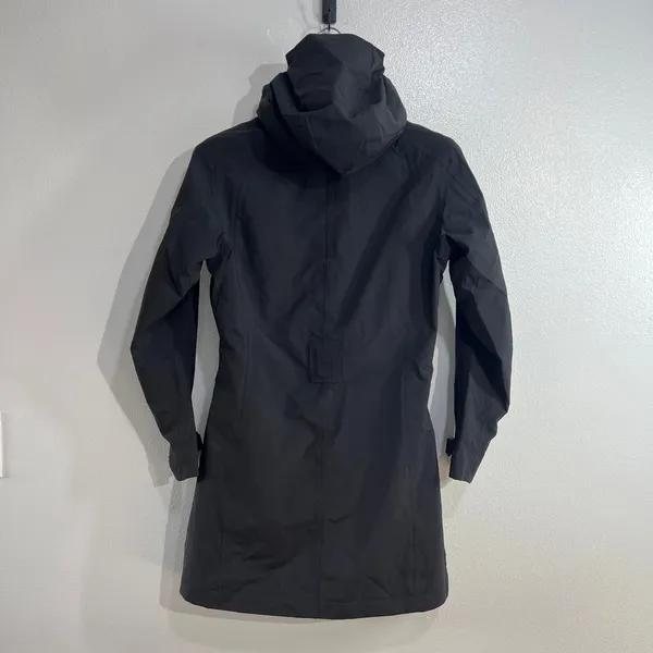 REI Black Hooded Insulated Parka Jacket Womens Medium Outdoor Coat No Belt‎ - Image 2