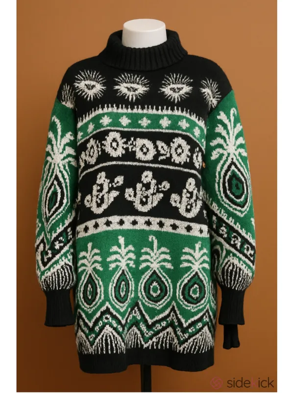 FARM Rio Mystic Scarf Sweater Dress Women’s Size M - Image 2
