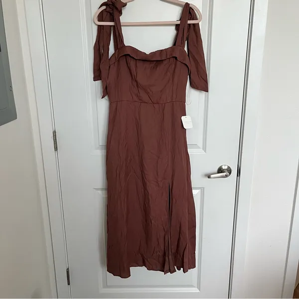 NEW Altar’d State Brown Midi Dress Size Large NWT - Image 5