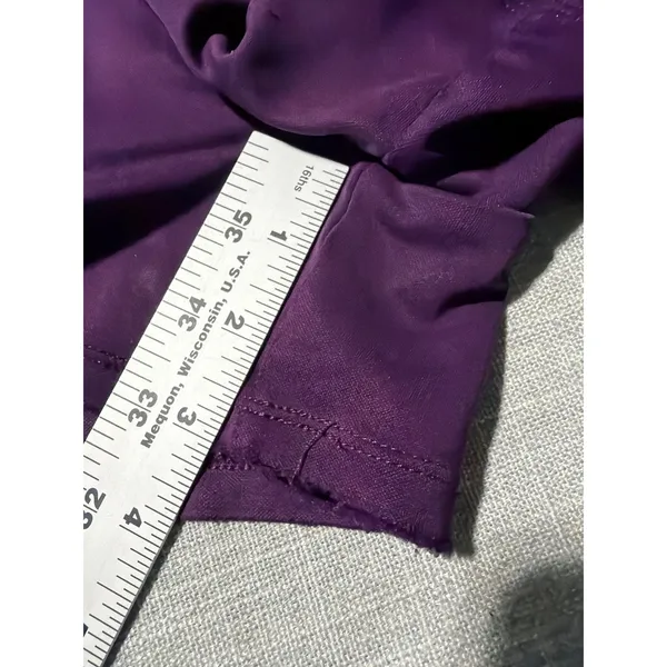 Fabletics Womens Purple Paperbag Waist Shorts‎ Drawstring Casual Lounge Size M - Image 3