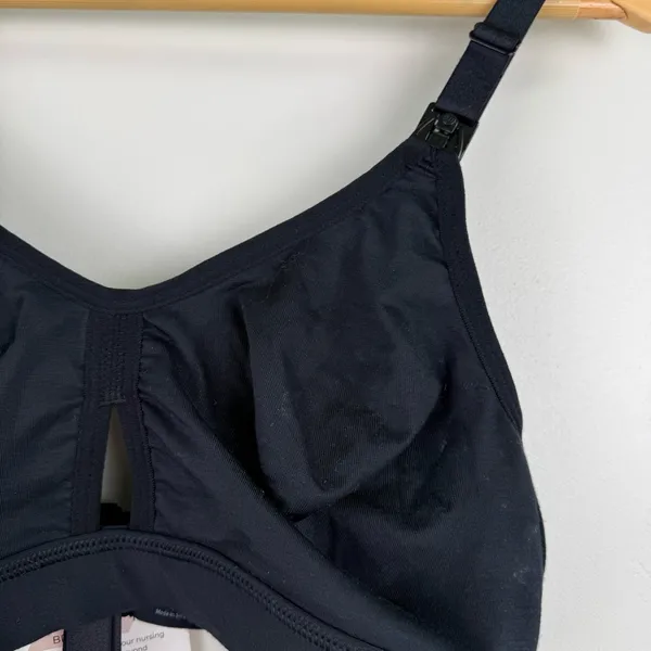 NWT Simple Wishes No Commitment Maternity & Nursing Bra Black Size Medium - Image 8