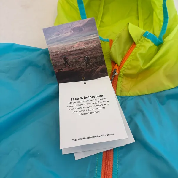 NEW Cotopaxi Teca Windbreaker Women XS Blue Green Packable Anorak 1/2 Zip Hooded - Image 5
