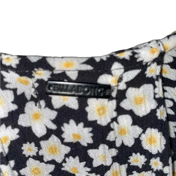 Billabong Daisy Floral Print Gauze peasant poof Sleeve 90s style Babydoll Dress - Image 10