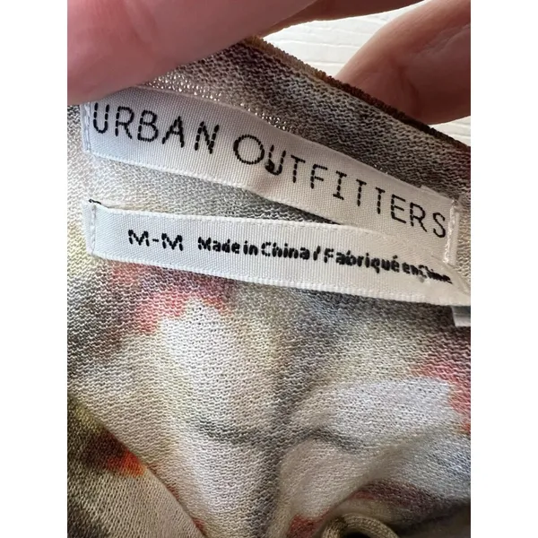 Urban Outfitters Old Soul Multi Colored Smocked Crop Top UO Size Large M‎ - Image 4