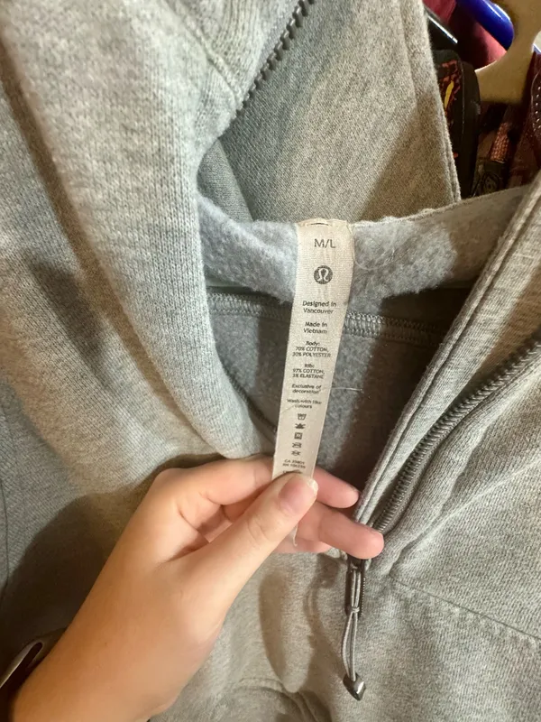 Grey Lululemon Scuba Hoodie - Image 2
