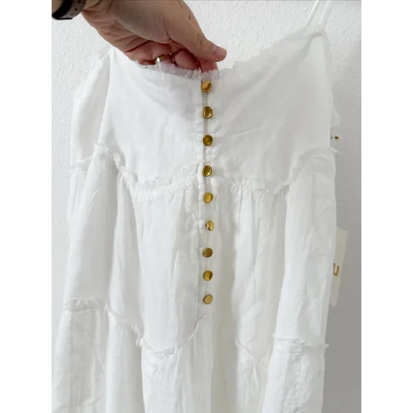 NWT Show Me Your Mumu Gracie White Tiered Midi Dress XS - Image 7