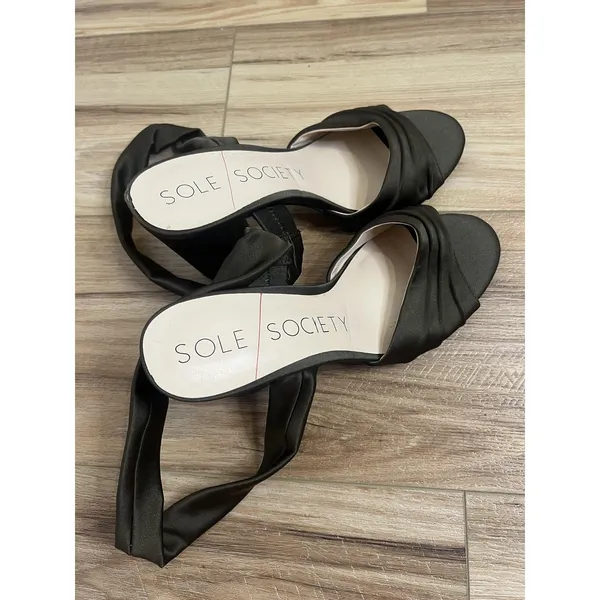 Sole‎ Society Heels Womens Size 7 Green Strappy Block Heel Wrap Sandals Open Toe - Image 2