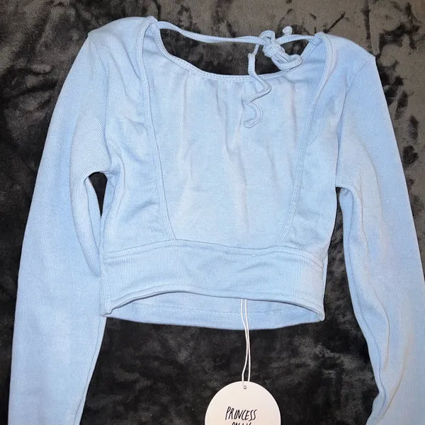 Princess Polly Skylar Long Sleeve Top in Blue Size 4 New with tag - Image 8