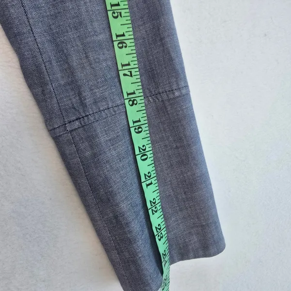 White House Black‎ Market -961 WHBM Chambray Moto Jacket Womens 14 - Image 11