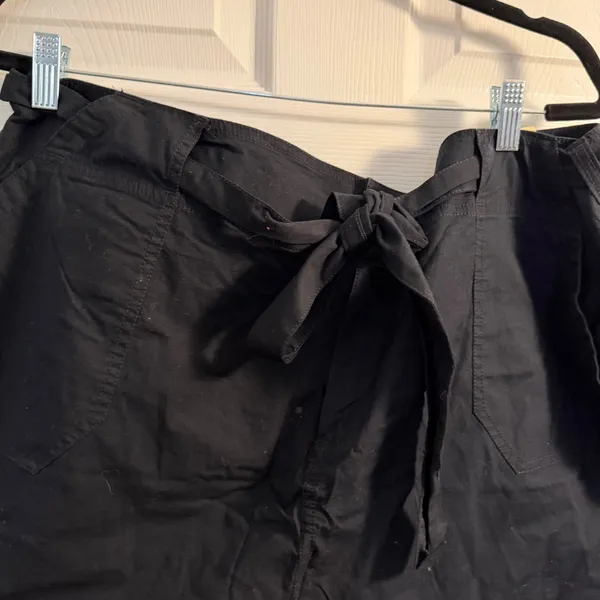 Lane Bryant Venezia Utility Skirt‎ Black 26 Plus Size Tie Waist Casual Workwear - Image 2