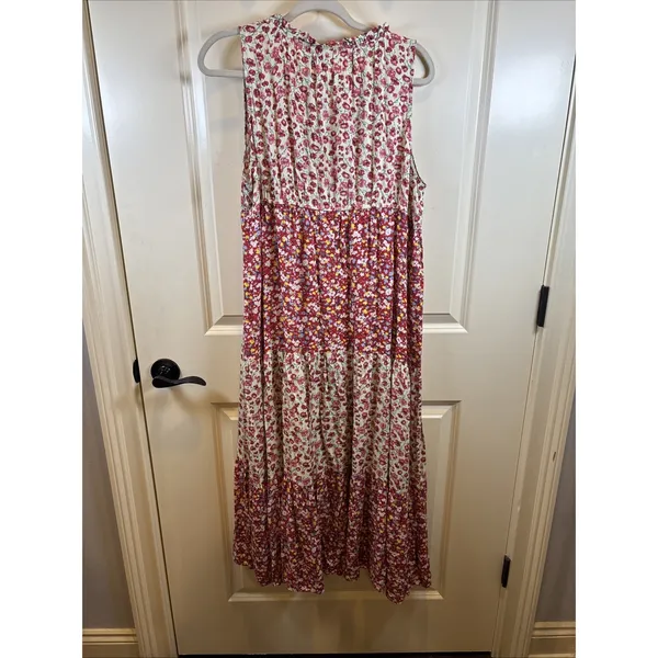 Easel Los Angeles Sleeveless Floral Maxi Dress Size Large Multi Color Boho - Image 7