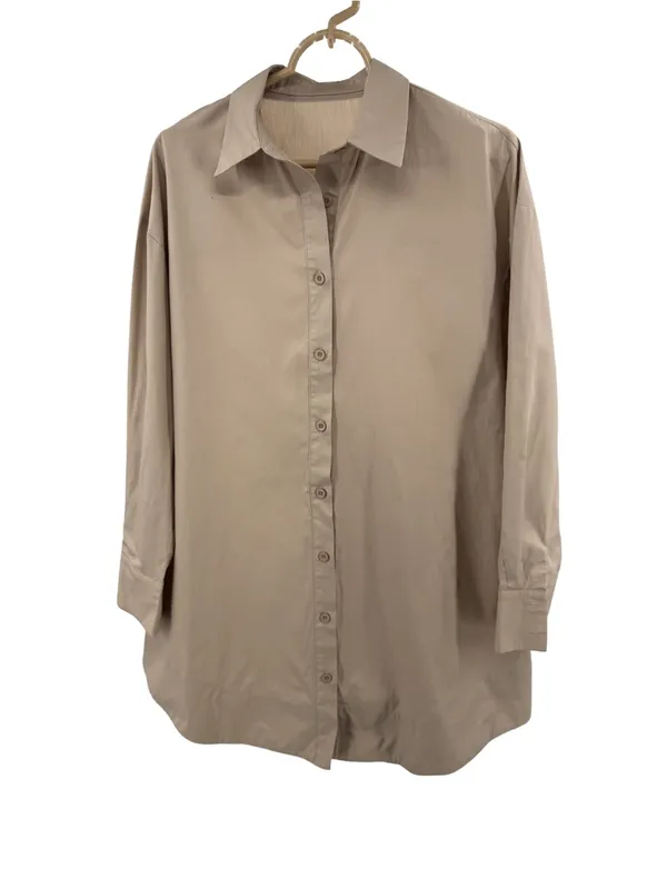 LYANER Women's Casual Shirt Dress Collar Button Down Loose Long Sleeve Mini S - Image 2