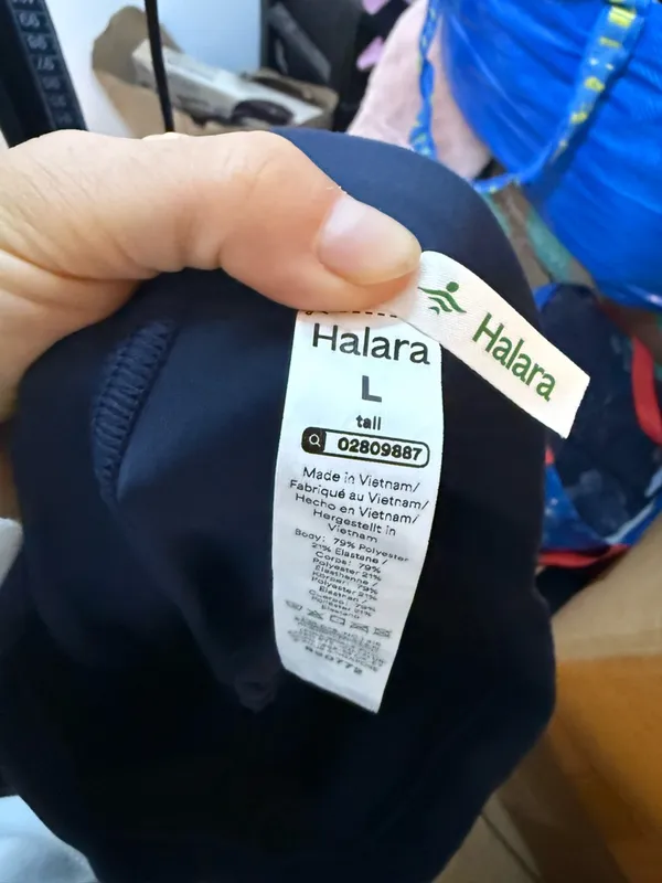 Halara DayStretch Navy Blue High Waisted Pocket Work Flare Pants - Image 3