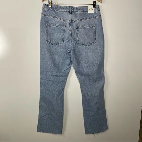 Zara Jeans‎ Distressed Straight Leg Jeans Size 30 - Image 2