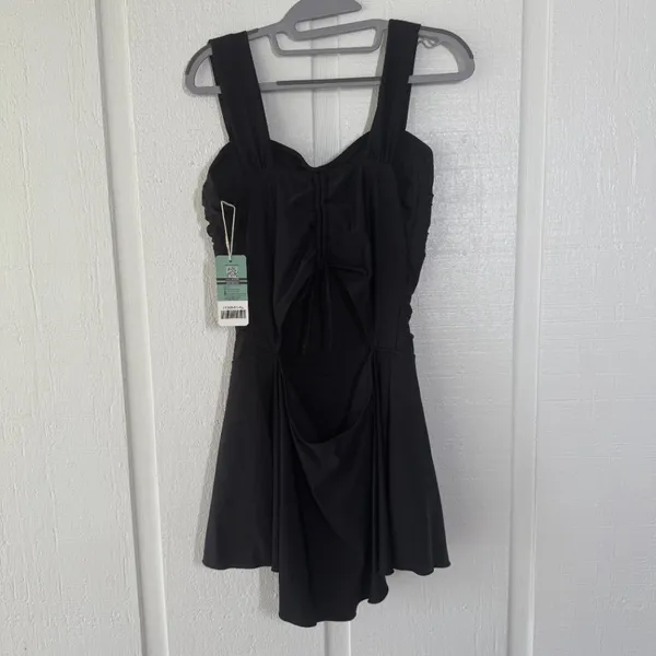 Nwt-Cocopear Swim Dress,Skirted,Shorts Under Skirt Built‎ In Bra,2xl,Black Color - Image 3