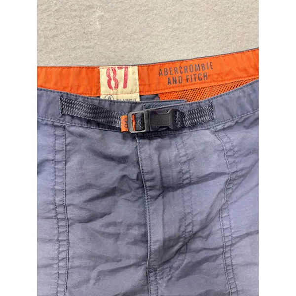 Abercrombie & Fitch Surplus Shorts‎ Buckle Waist Pockets Casual Blue 6 - Image 3