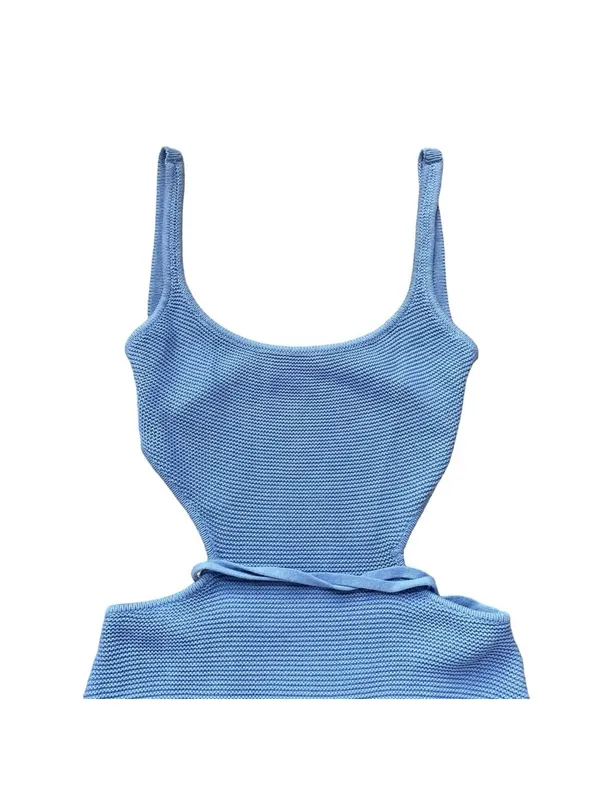 Sabo Skirt London Knit Dress in Azure Sz 8 / Large Coastal Cutout Midi Vacation - Image 4