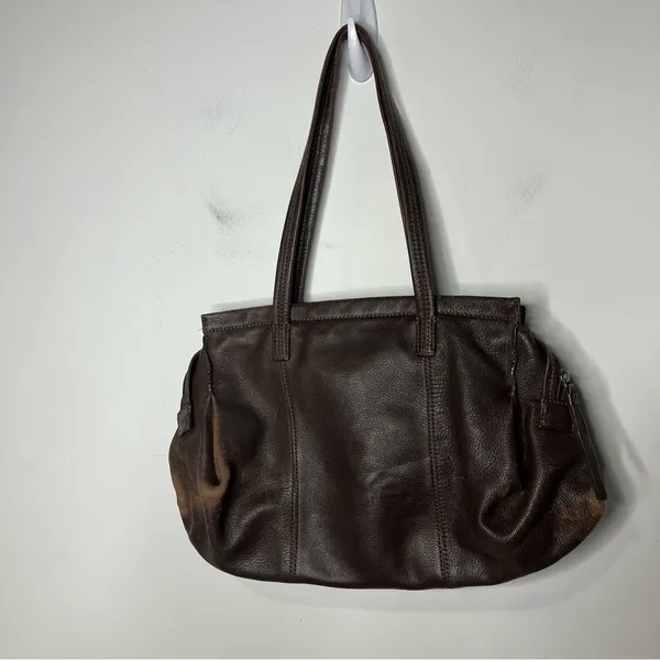 J. Jill brown leather shoulder bag medium‎ size 12.75” x 11” - Image 4