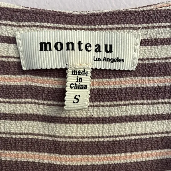 Adorable striped office work peplum top - Image 3