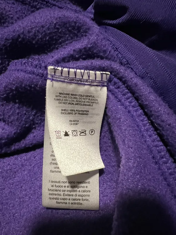 Women’s Purple Fleece Zip Up Jacket - Image 5