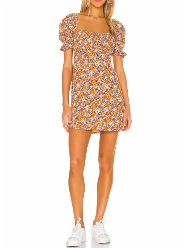 Faithfull Brand Iris Mini Dress Meja Floral Sweetheart Bust Milkmaid Romantic XS - Image 4