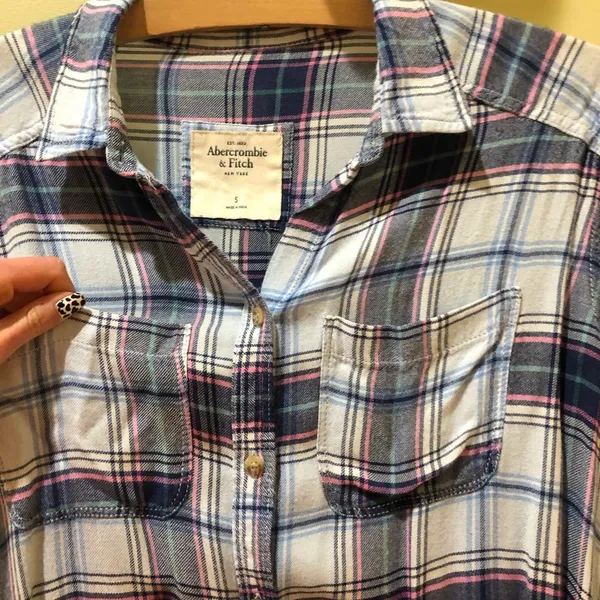 Abercrombie blue flannel - Image 2