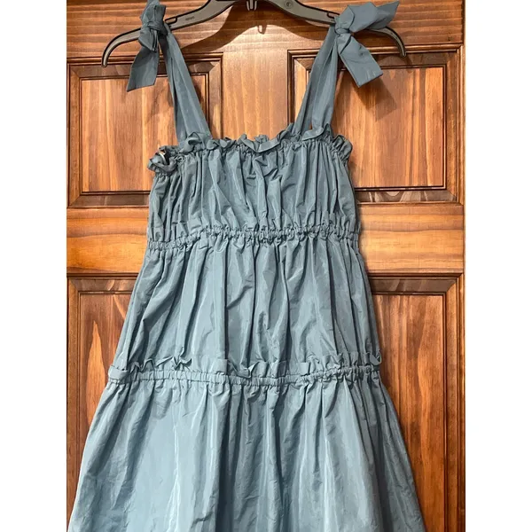 Zara Taffeta Tie Dress XS - Image 3