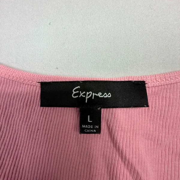 Express Women's Pink Ombre Ribbed Tank Top with Sequin Embellishments - Image 2