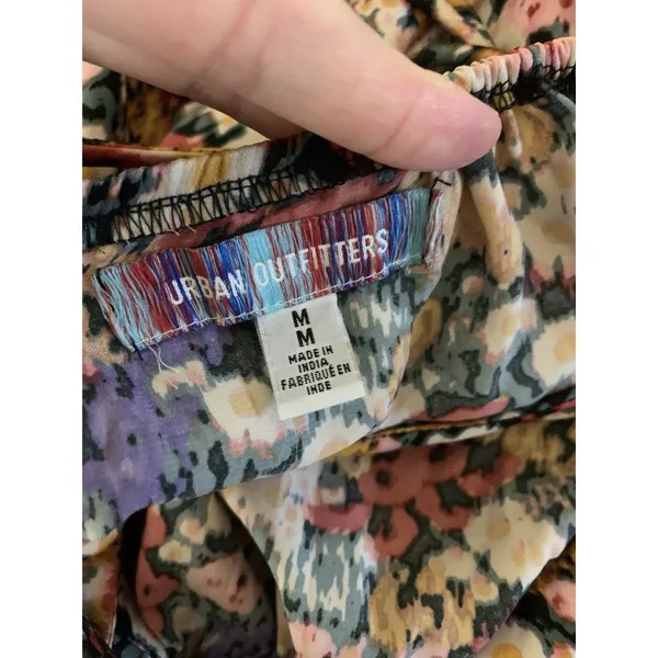 Urban Outfitters M Floral Mini Dress Ruffle Hem Cottagecore Festival Boho Y2K - Image 4