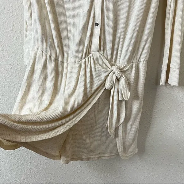 Free People X REVOLVE Lively Long Sleeve Romper Cream Oatmeal Size Medium - Image 6