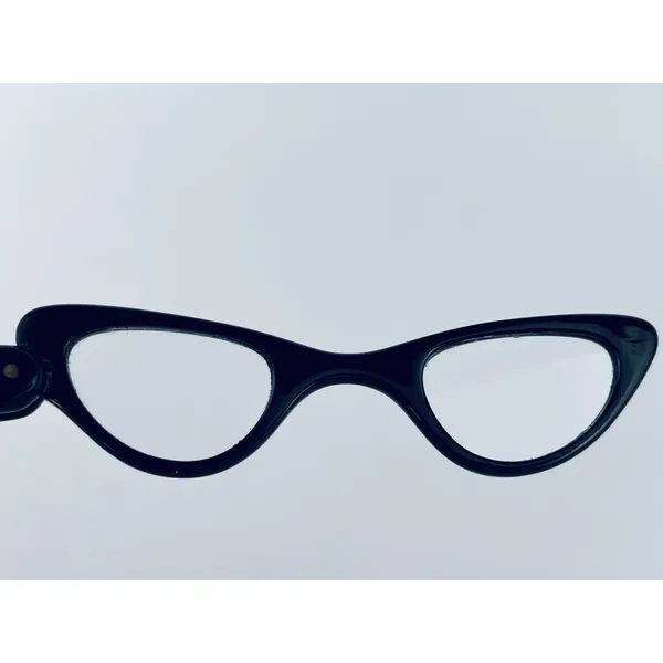 Vintage Folding Cat Eye Glasses MCM Opera Reader Funky Fun Retro 50s 60s - Image 4