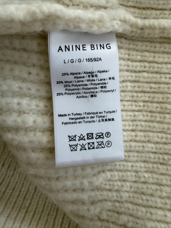 Anine Bing Maxwell Cardigan Size Large Wool Oversized - Image 5