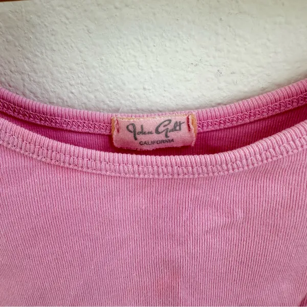 Brandy Melville John Galt pink ribbed cami top - Image 2