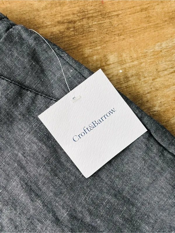 NWT Croft & Barrow heather grey linen straight leg relaxed pant size medium - Image 5