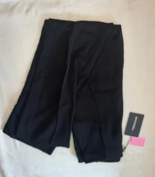 Pretty Little Thing Black Wide Leg High Waist Pants - Image 5
