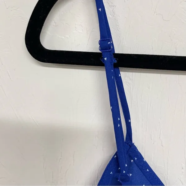Lulus Blue Polka Dot Spaghetti Strap Casual Slip Dress Womens S Midi Coquette - Image 11