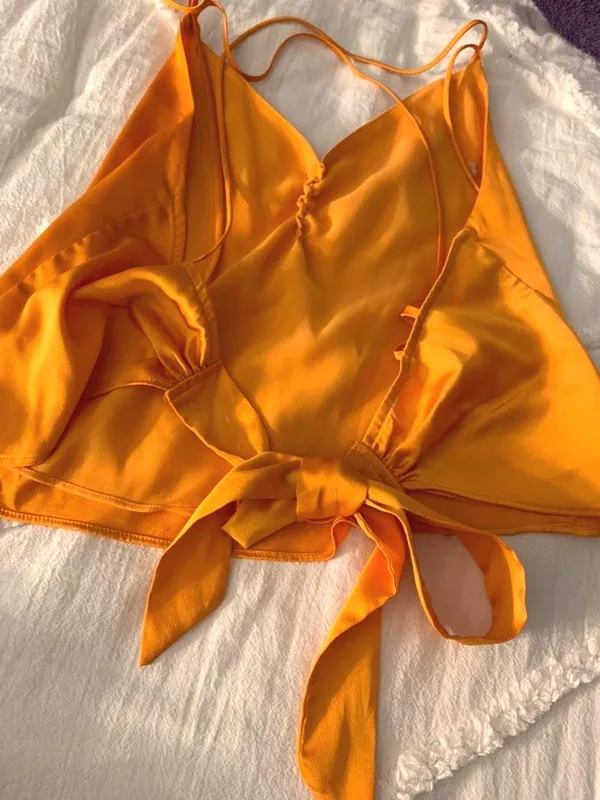 Express Satin Tie Back Cami - Image 4