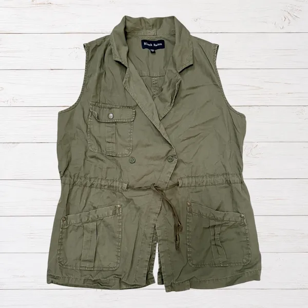 Utilitycore Cargo Vest Olive Green Safari Workwear Multi Pocket Black Rainn M - Image 2
