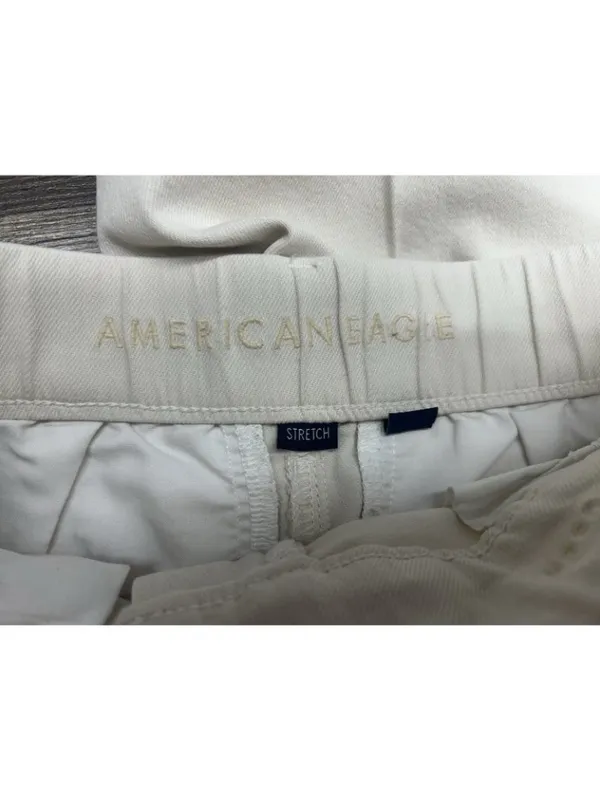 American Eagle Trouser Pants Womens 00 Khaki Wide Leg Pleated Dress Office Work - Image 5