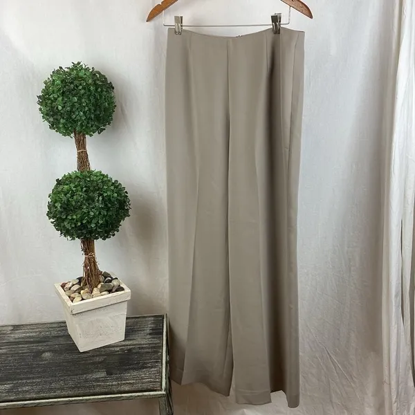 Yansi Fugel Tan Straight Leg Trouser Pants 6 - Image 2