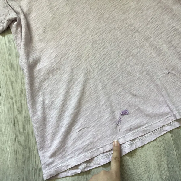 American Eagle Tshirt vneck sequin embroidered short sleeve womens Purple xlarge - Image 7