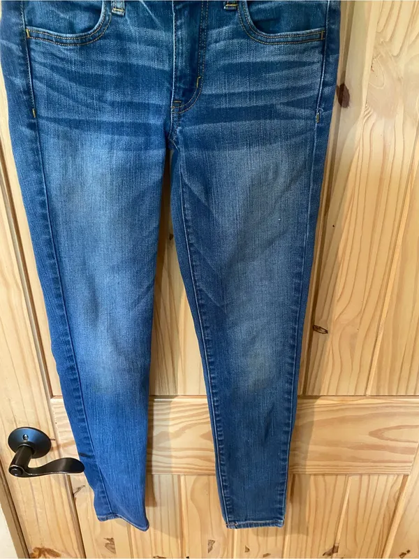 American Eagle Outfitters Dark Blue Skinny Jeans - Image 3