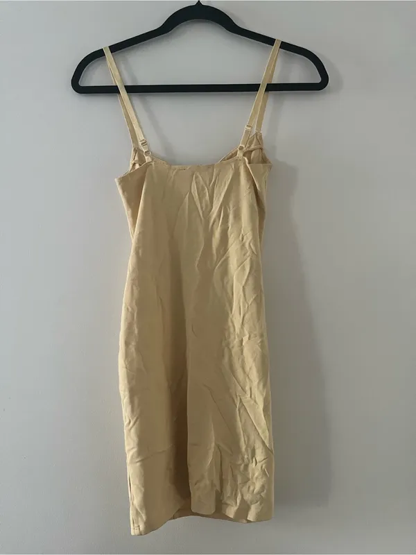 Forever 21 Yellow Milkmaid Mini Slip Dress Small Coquette Corset Sleepwear - Image 4