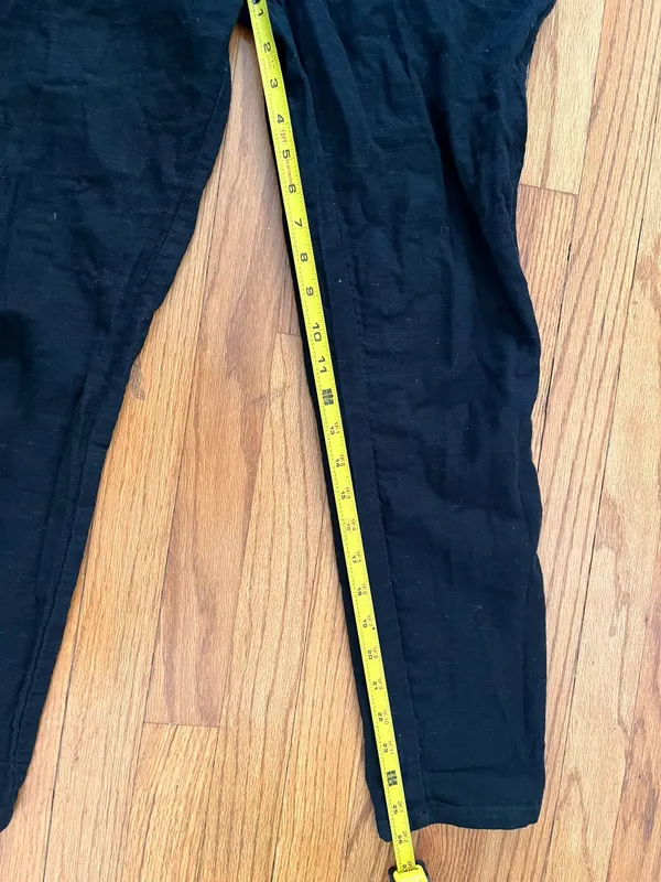 Abercrombie and Fitch Black Linen Overalls Jumpsuit - Image 4