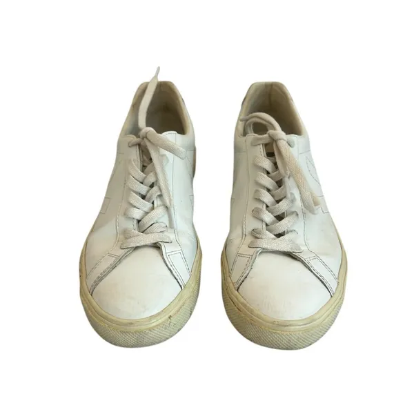 Veja White Sneakers Tennis Shoes Lace Up Casual Brazil Stitching Size 38 7 US - Image 3