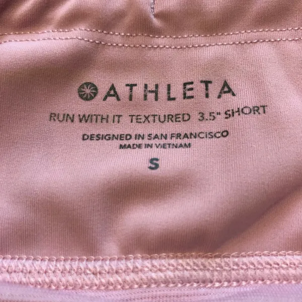 Athleta Run With It Textured Shorts Pink - Image 6