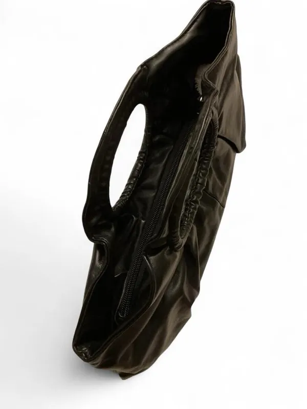 NWOT Giannini Black Ruched Handbag - Image 3