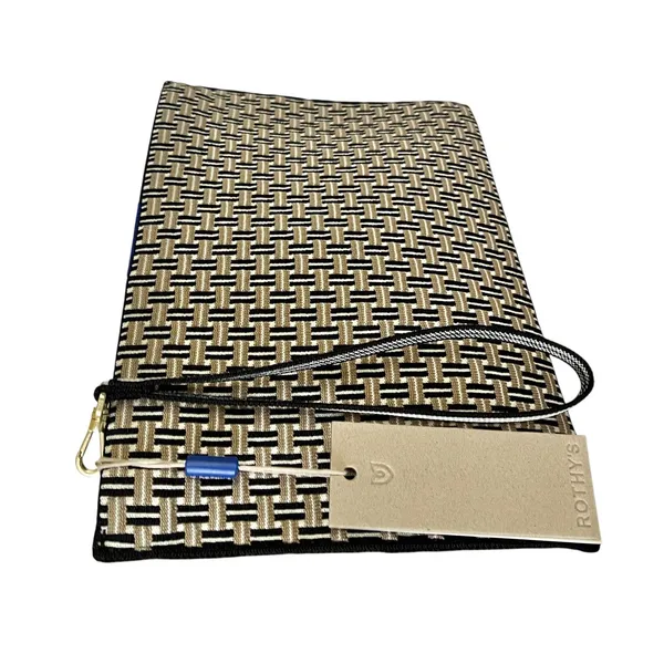 NWT Rothy's The Wristlet Jetset Black Basket Weave Convertible Clutch Handbag - Image 13