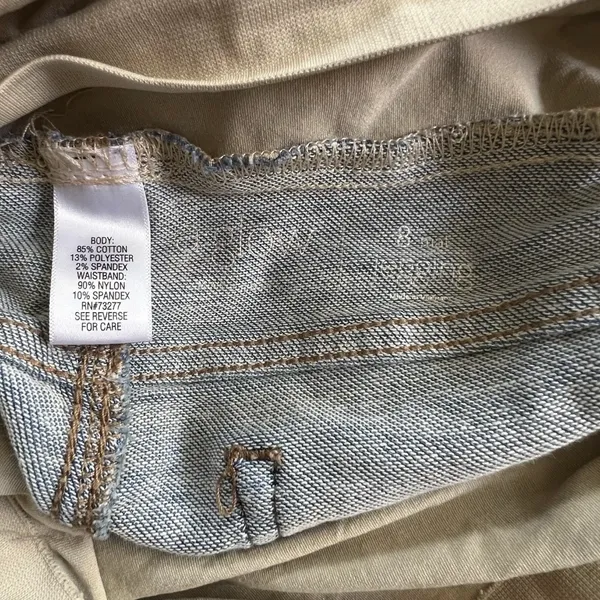 A Glow Maternity Skinny Jeans 8 Jegging Stretch Over The Belly Denim Pants - Image 3